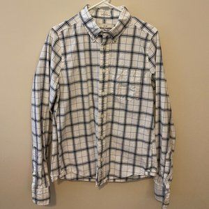 Abercrombie & Fitch Muscle Men's Plaid Button Down Shirt Large